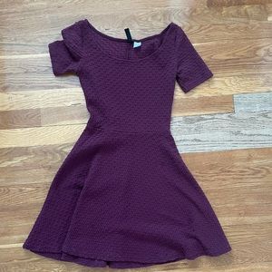 h&m burgundy dress